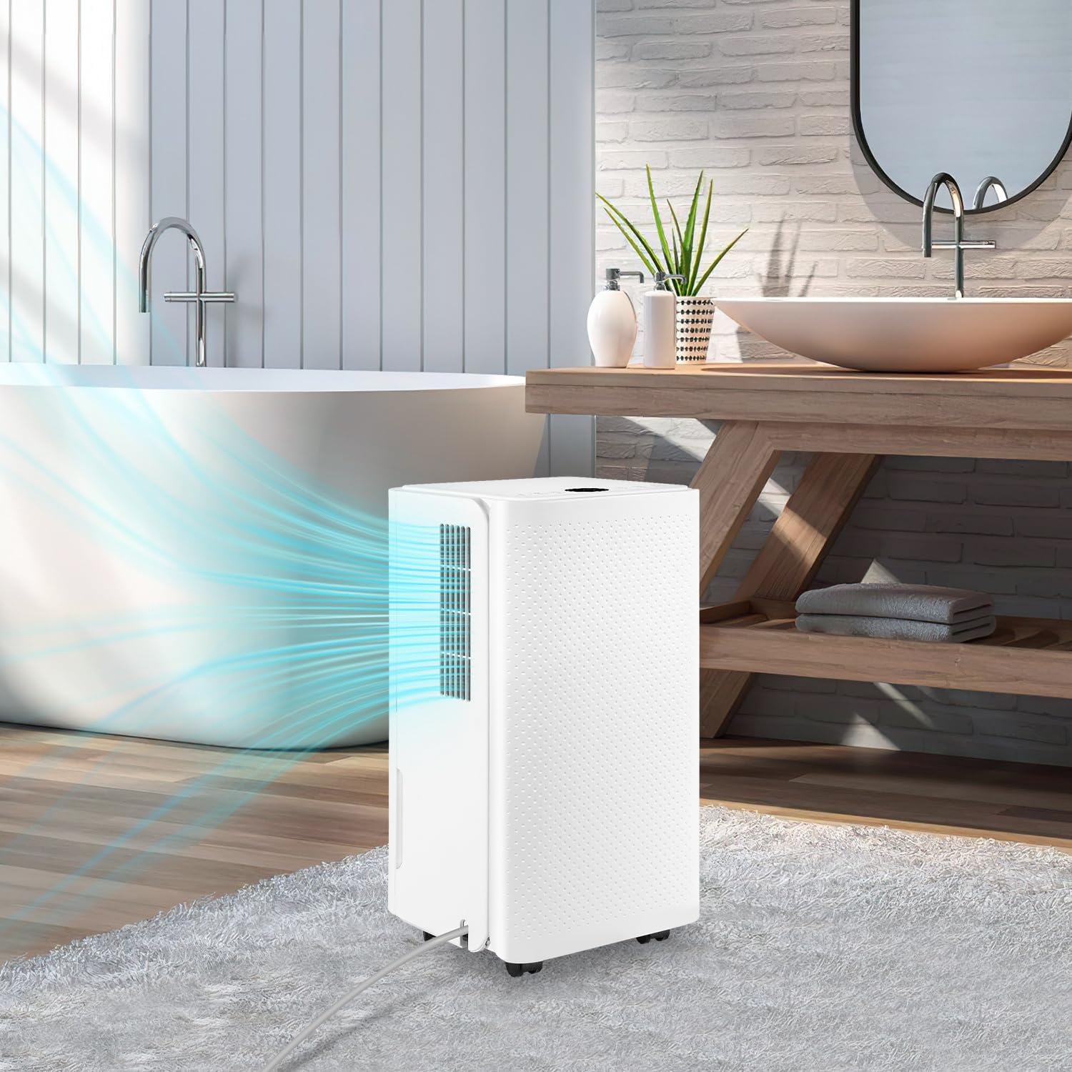 Luftentfeuchter, Luftentfeuchter Elektrisch 16L/24h, Raumgröße ca.75m³(25m²), Leiser Entfeuchter Elektrisch, 24H Timer, Wassertank 2L, Raumentfeuchter für Keller, Wohnung, Wohnzimmer