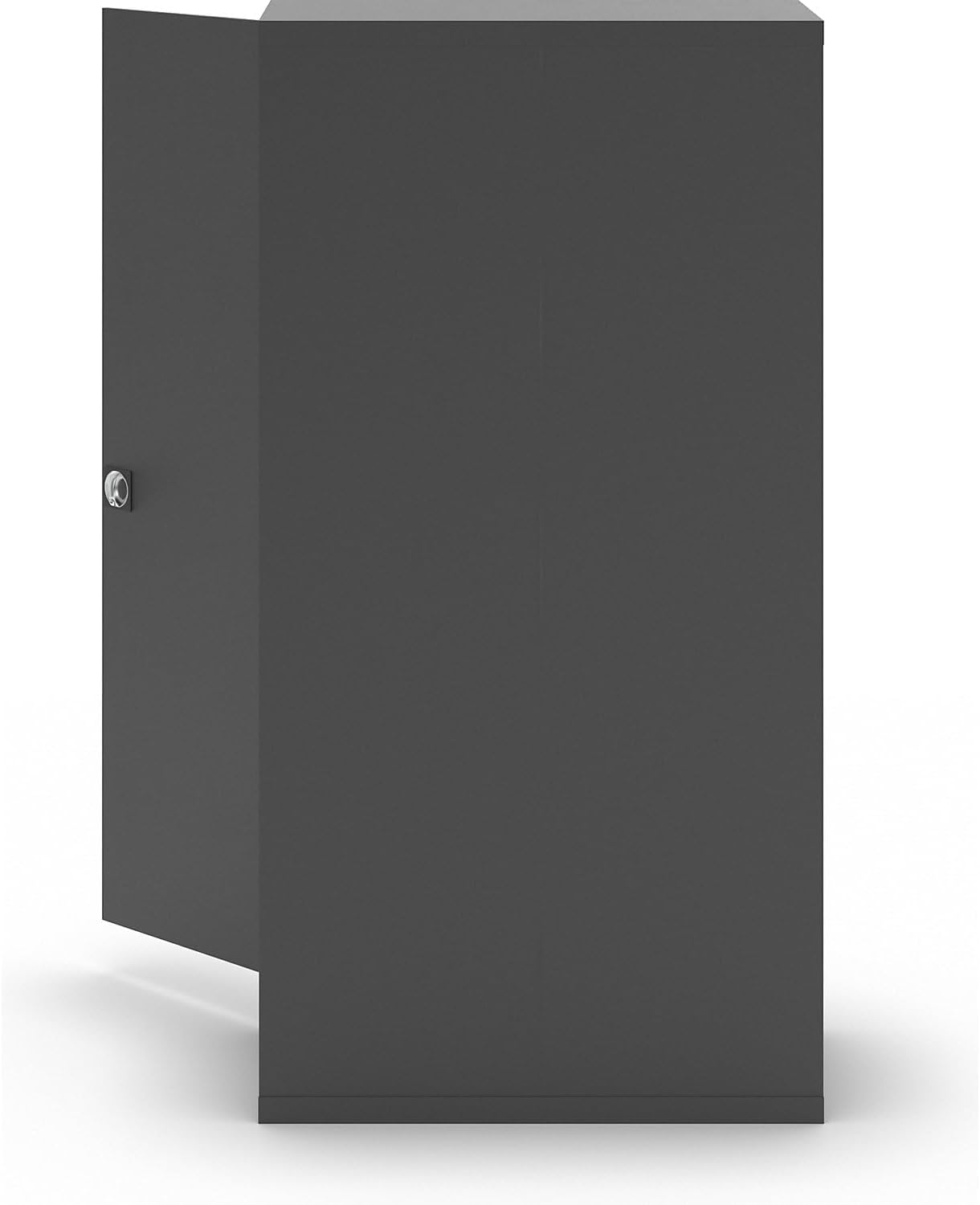 eurokraft | Stahlschrank Nilas | mit 4 Fachböden | HxBxT 1950 x 1000 x 500 mm | tiefschwarz