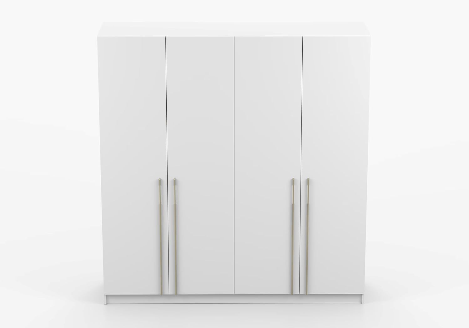 Fabryka Mebli Idźczak Drehtürenschrank, Kleiderschrank - Schlafzimmerschrank - 57 x 200 x 210 cm - Wohnzimmerschrank, Garderobenschrank, Schrank mit Einlegeböden und Zwei Kleiderstangen - Weiß