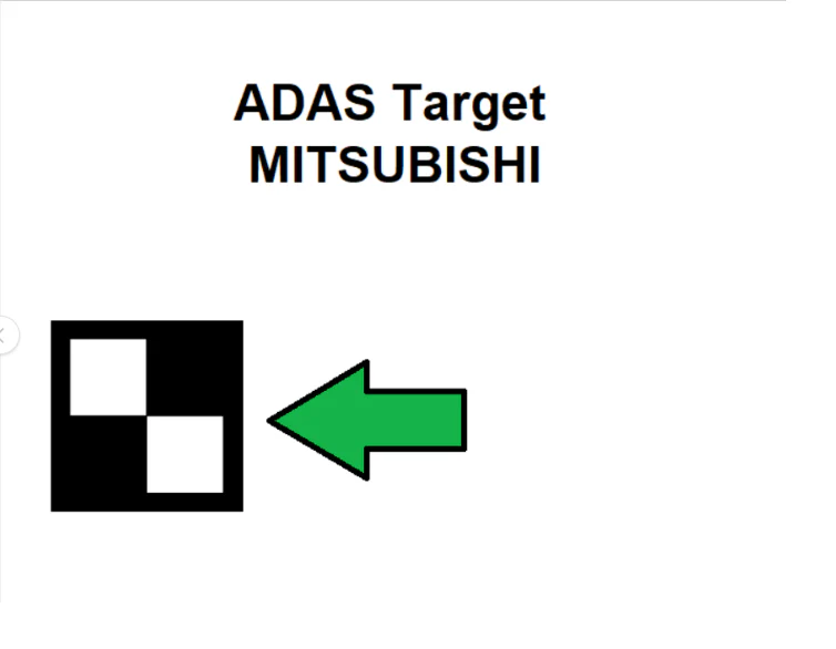 Mitsubishi ADAS calibration target board - DIGITAL PATTERN ONLY
