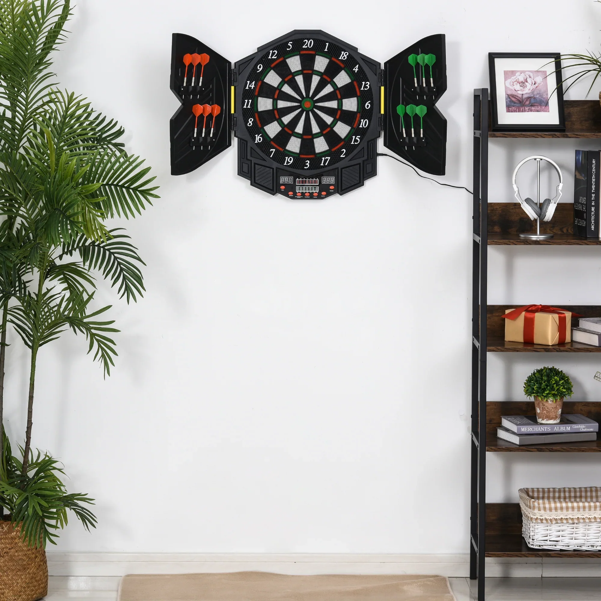 HOMCOM elektronisch dartbord 27 spellen 8 spelers