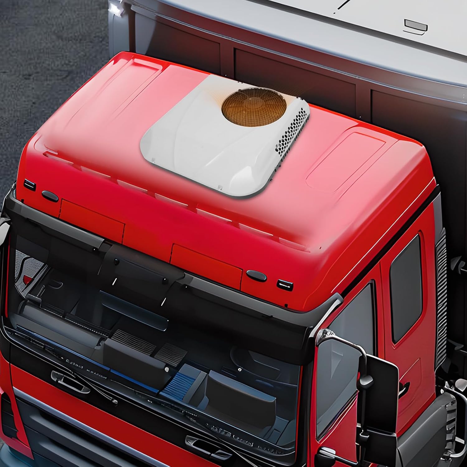 Ultradünne 12V Inverter Dachklimaanlage, leise Elektrische Automotive Split Klimaanlage AC Einheit mit Heiz- und Kühlung, Universelle Passform für Wohnmobil, Wohnwagen, Camping, LKW & Transporter