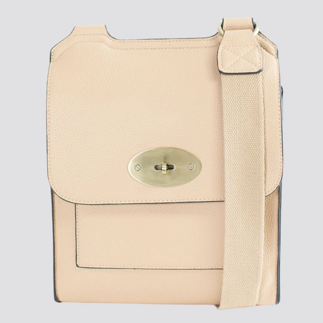 Lily Crossbody Messenger Bag | Sand