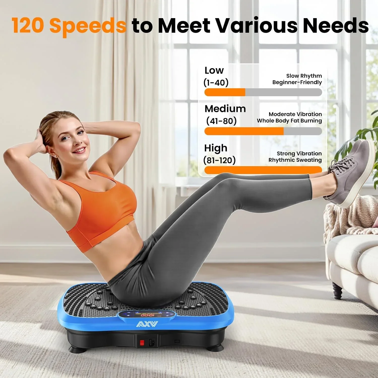 AXV Vibration Plate Fitness Platform Trainer Suitable for men and women to lose weight