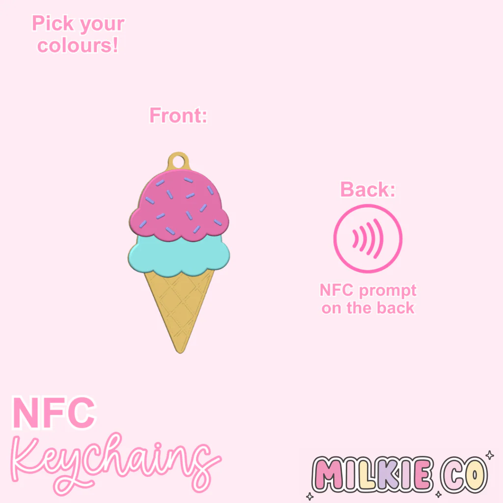 Ice Cream NFC Keychain