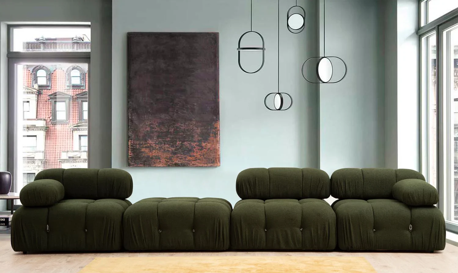 Bubble Green L1 Ecksofa - Gr��n