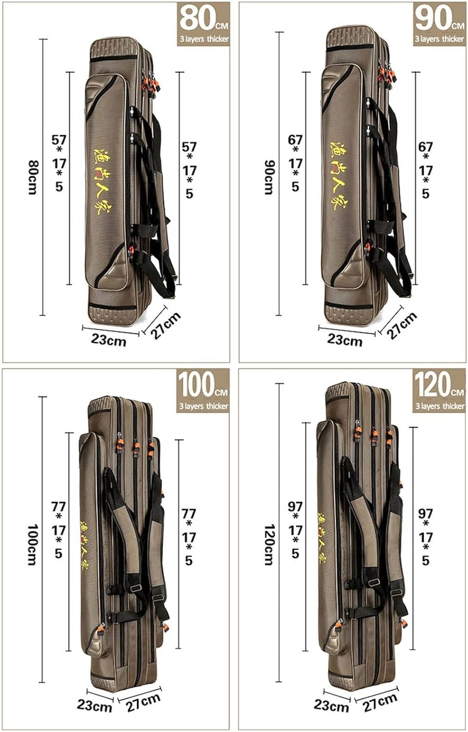 Aufbewahrungstasche für Angelgeräte 3-Schicht Angelbeutel Große Kapazität Tragbare Fischpol-Werkzeuge Aufbewahrungstasche Tackle Getriebe Taschen Schulterhandtasche Outdoor Sport Rutentaschen
