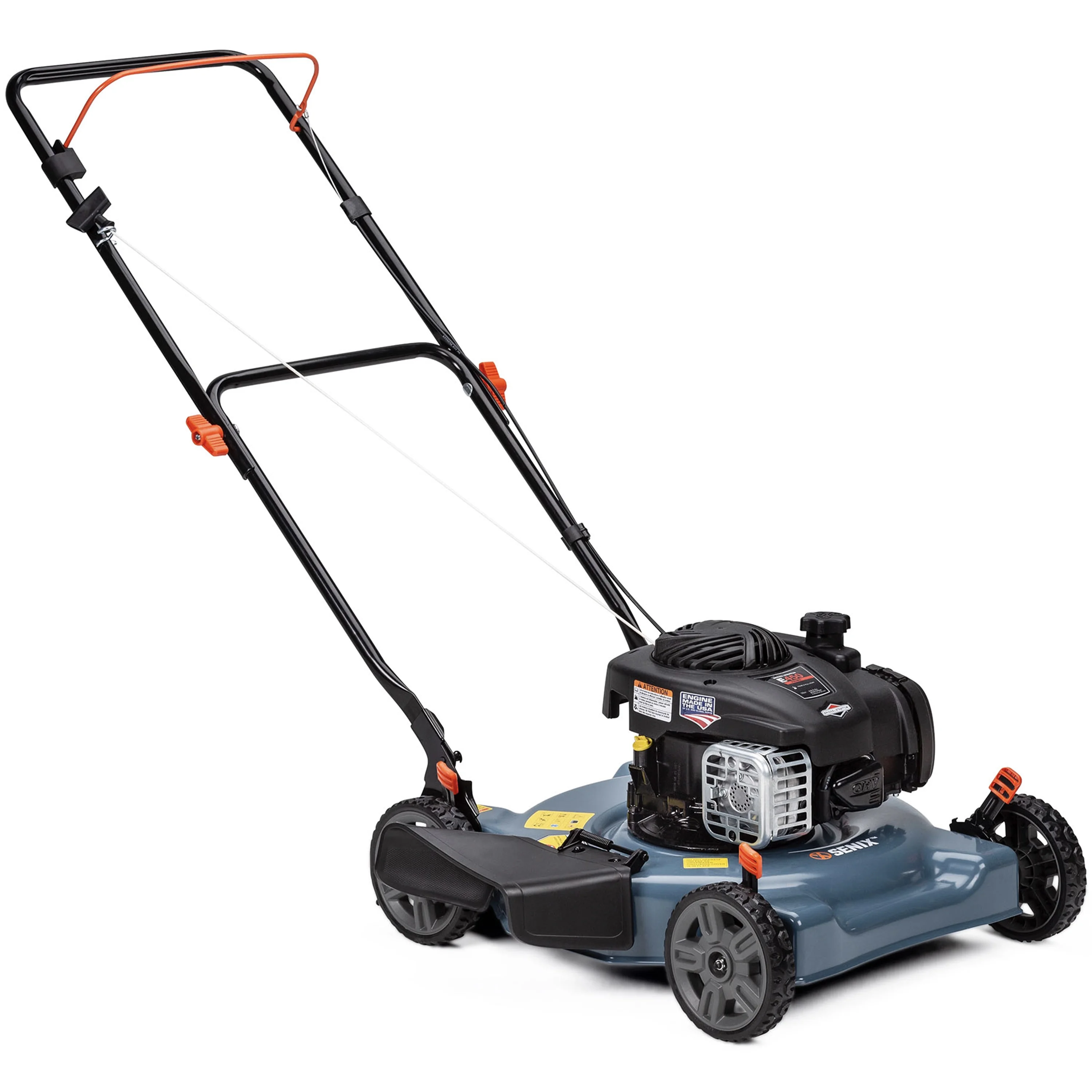 2025 SENIX Benzine Grasmaaier 20 inch, Briggs & Stratton 125 cc 4-Takt Motor, Handmaaier met Zijdelingse Afvoer, 5 Posities Hoogteverstelling, Model LSPG-L3