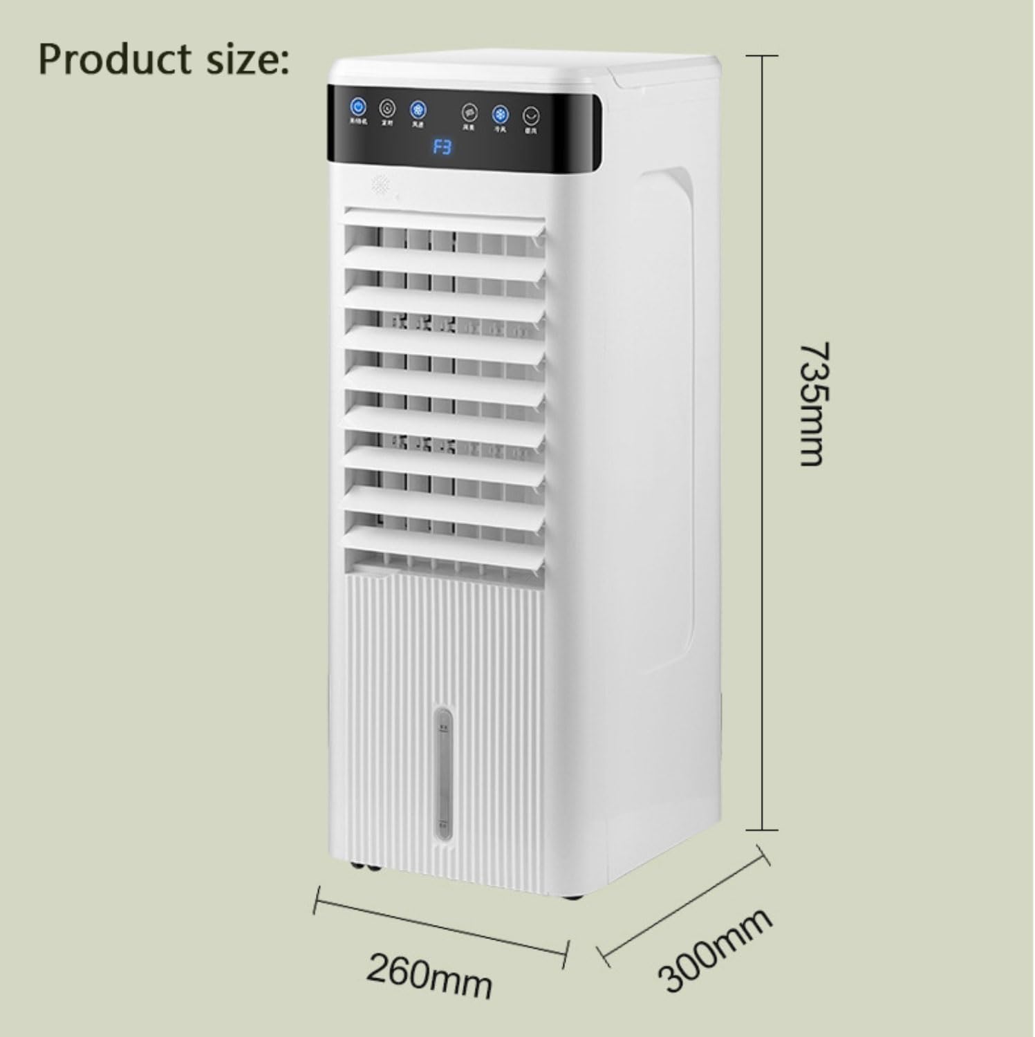 Klimaanlage mobil Luftkühler Mobiles Klimageräte 5L Ventilator mit 3Windgeschwindigkeiten Wassertank 12H Timer Abnehmbare Wassertank Leise Luftkühler Air Conditioner für Schlafzimmer Büro