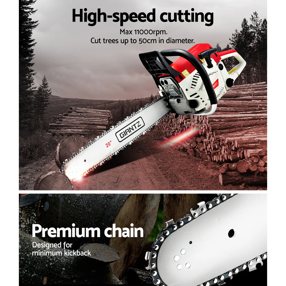 Giantz Chainsaw Petrol 62CC 20