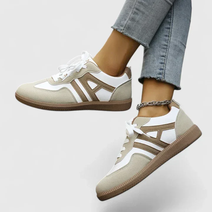 Orthop?dische Sneaker f��r Damen im Retro Court Design �C Bequeme Turnschuhe mit gepolstertem Fu?bett und sto?d?mpfender Sohle