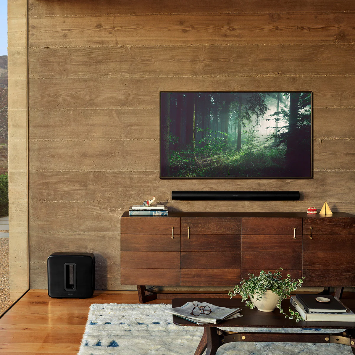 2025 Definitieve Sonos Immersieve Set met Arc Ultra Soundbar, Subwoofer Sub 4 en Paar Era 300 Draadloze Luidsprekers (Zwart)