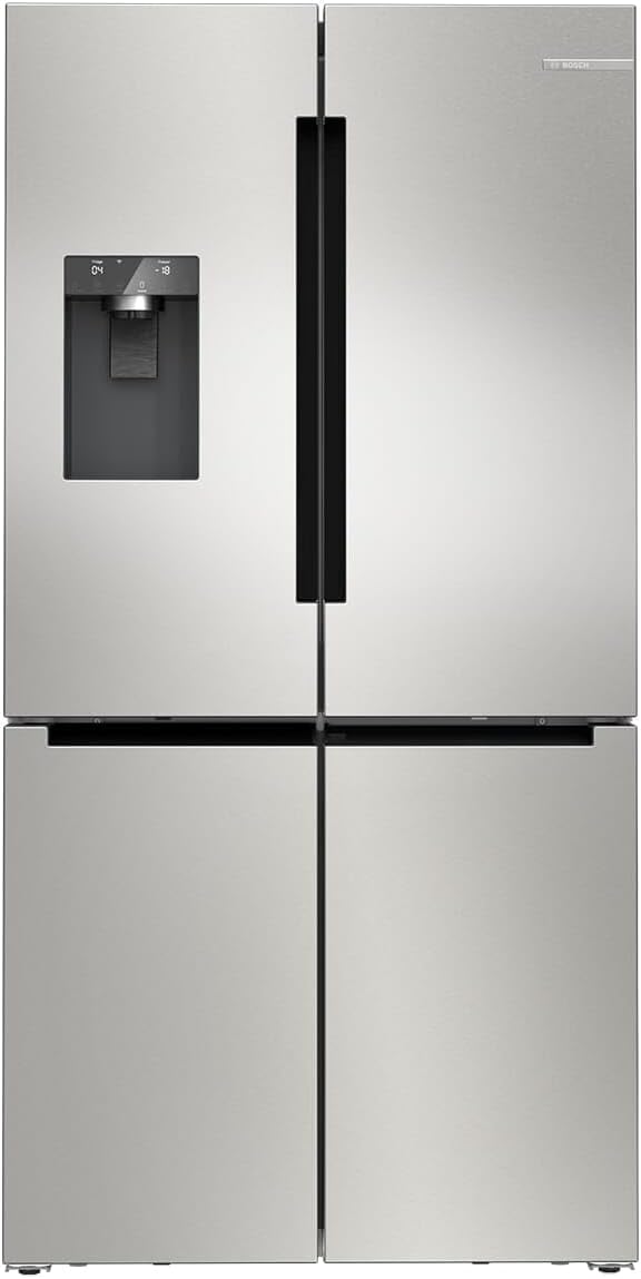 Bosch KFI96APEA, Serie 6, Smarter French Door Kühlschrank, 183 x 90,5 cm, 375 L Kühlen + 199 L Gefrieren, noFrost, Eis- und Wasserspender, Big Box, VitaFresh XXL 0º, AntiFingerprint, Gebürsteter Stahl