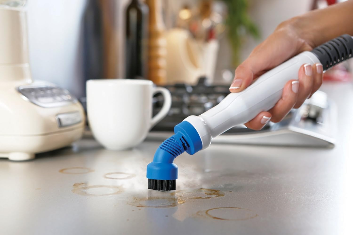 Black+Decker 15-in-1 Dampfbesen Steam-mop (mit Steamitt Dampfhandschuh zur Oberflchenreinigung, AutoSelect für richtige Menge Dampf, 180° drehbarer Reinigungsfu, inkl. 15-tlg Zubehr)