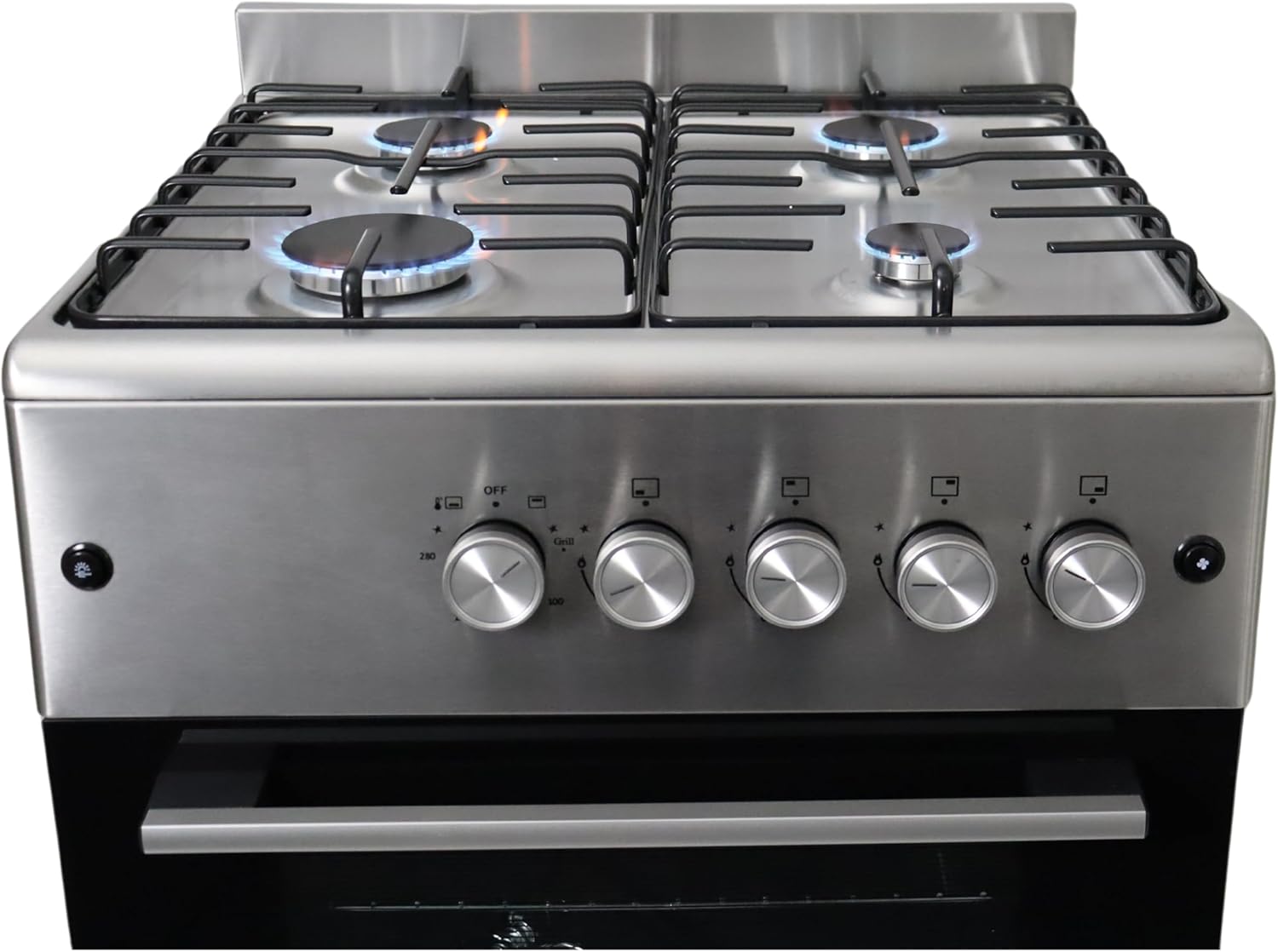 Gasline Gasherd SHGG6060FGIX Edehlstahl 60cm Gasbackofen mit Thermostat und Umluft