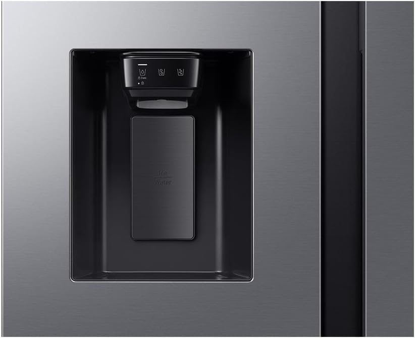 Samsung RS70F64KETEF, Réfrigérateur américain 640L, Side‑by‑Side, inox Platinum, distributeur eau‑glaçons, Wi‑Fi + Froid ventilé