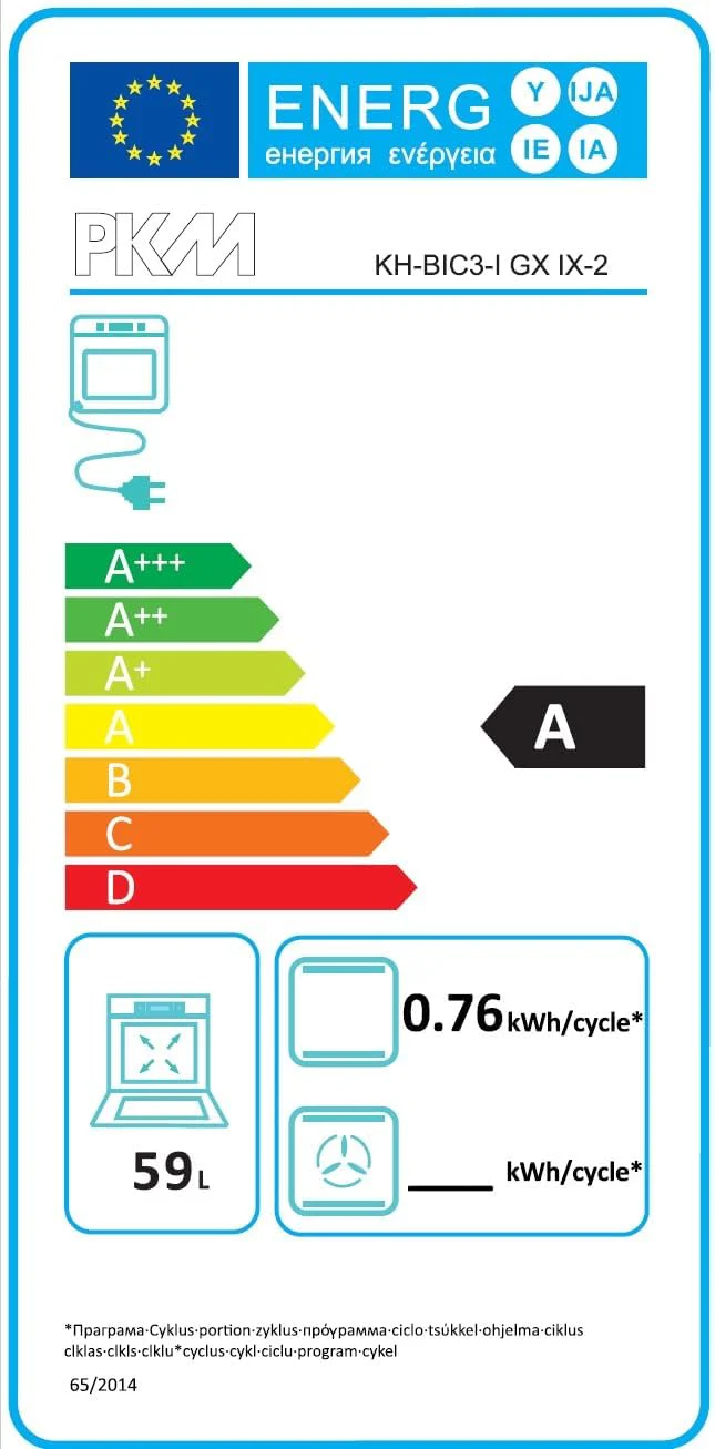 PKM KH-BIC3-I GK IX-2 inbouw fornuisset RVS 60cm kookplaat keramisch glas