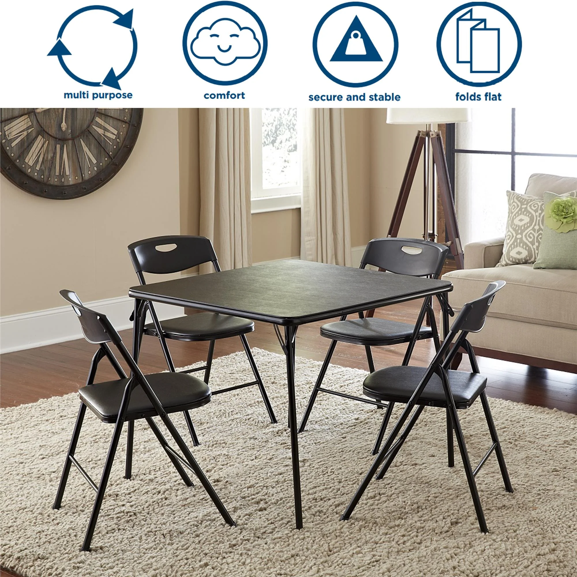 5-delige Inklapbare Tafel- en Stoelenset