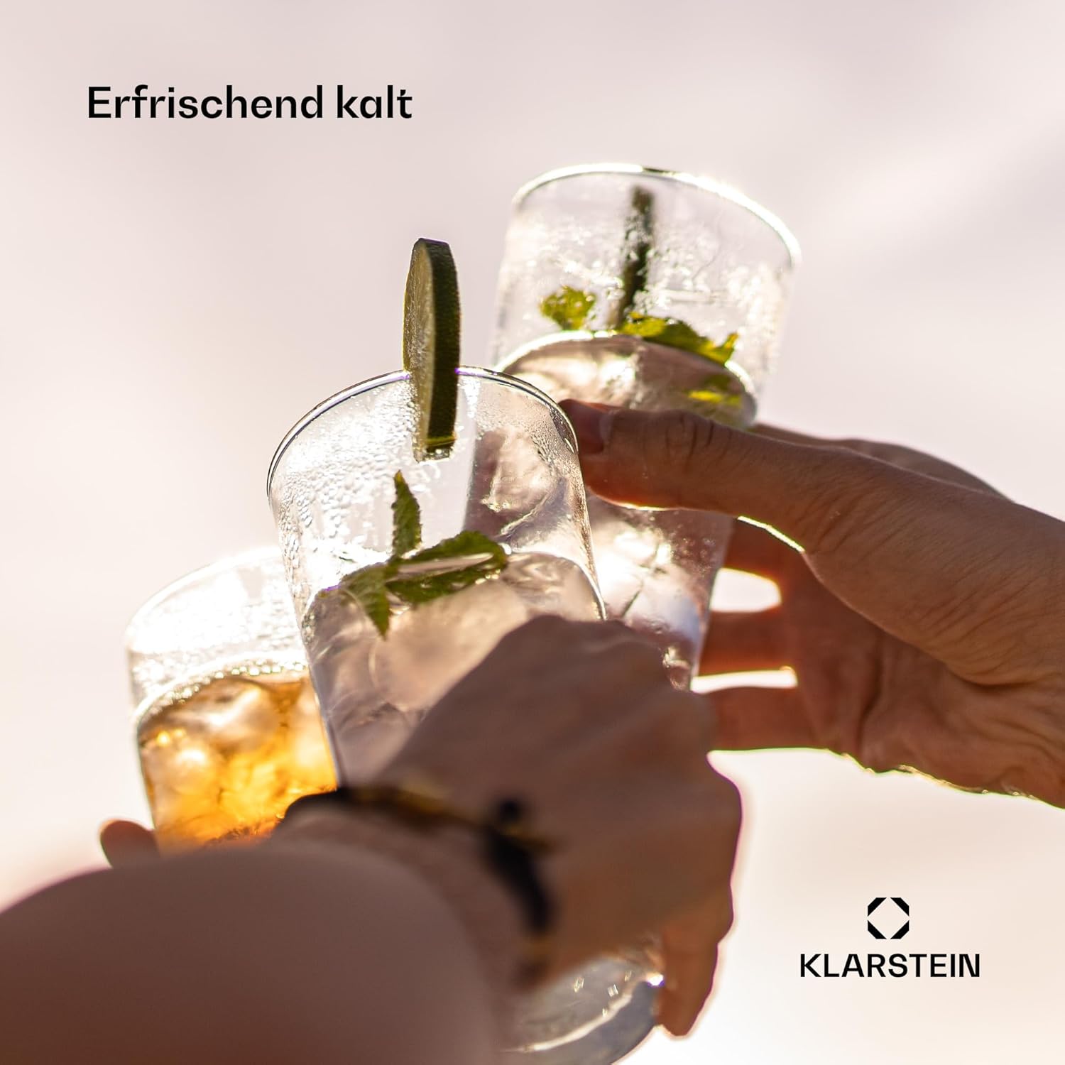 Klarstein Eiswürfelmaschine Klein, 1,8L Eiswürfelbereiter, Mini-Eiswürfelmaschine für Crushed und Bullet-Eis, Leichte Reinigung, Eiswürfelbereiter für 15kg/24h
