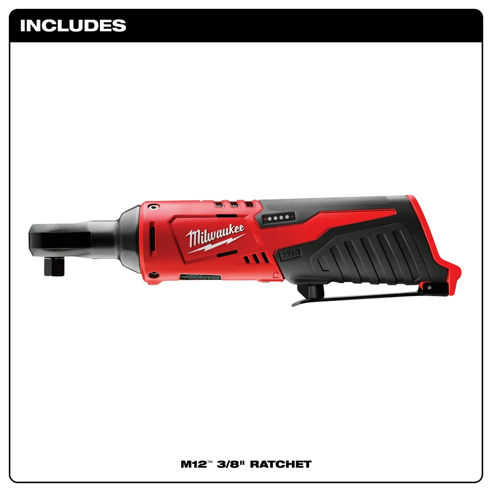 2025 Milwaukee 2457-20 M12 12V 3/8 Inch Slagmoersleutel - Alleen gereedschap