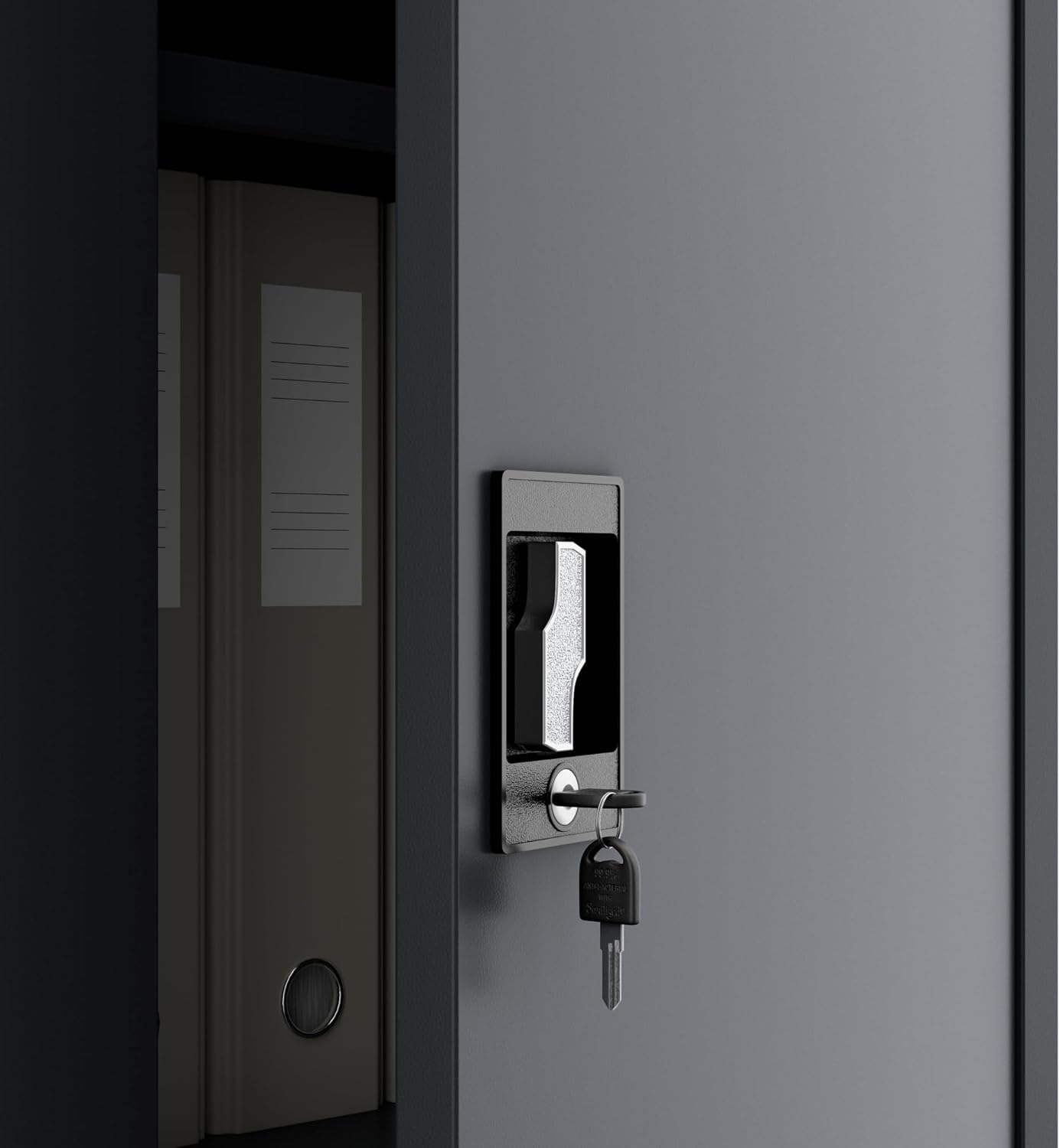 Jan Nowak Metallschrank Jan II 185 x 115 x 40 cm - Aktenschrank abschließbar mit 2 Türen, Mehrzweckschrank mit 5 Ebenen, Büroschrank aus Stahlschrank mit Pulverbeschichtung - Anthrazit