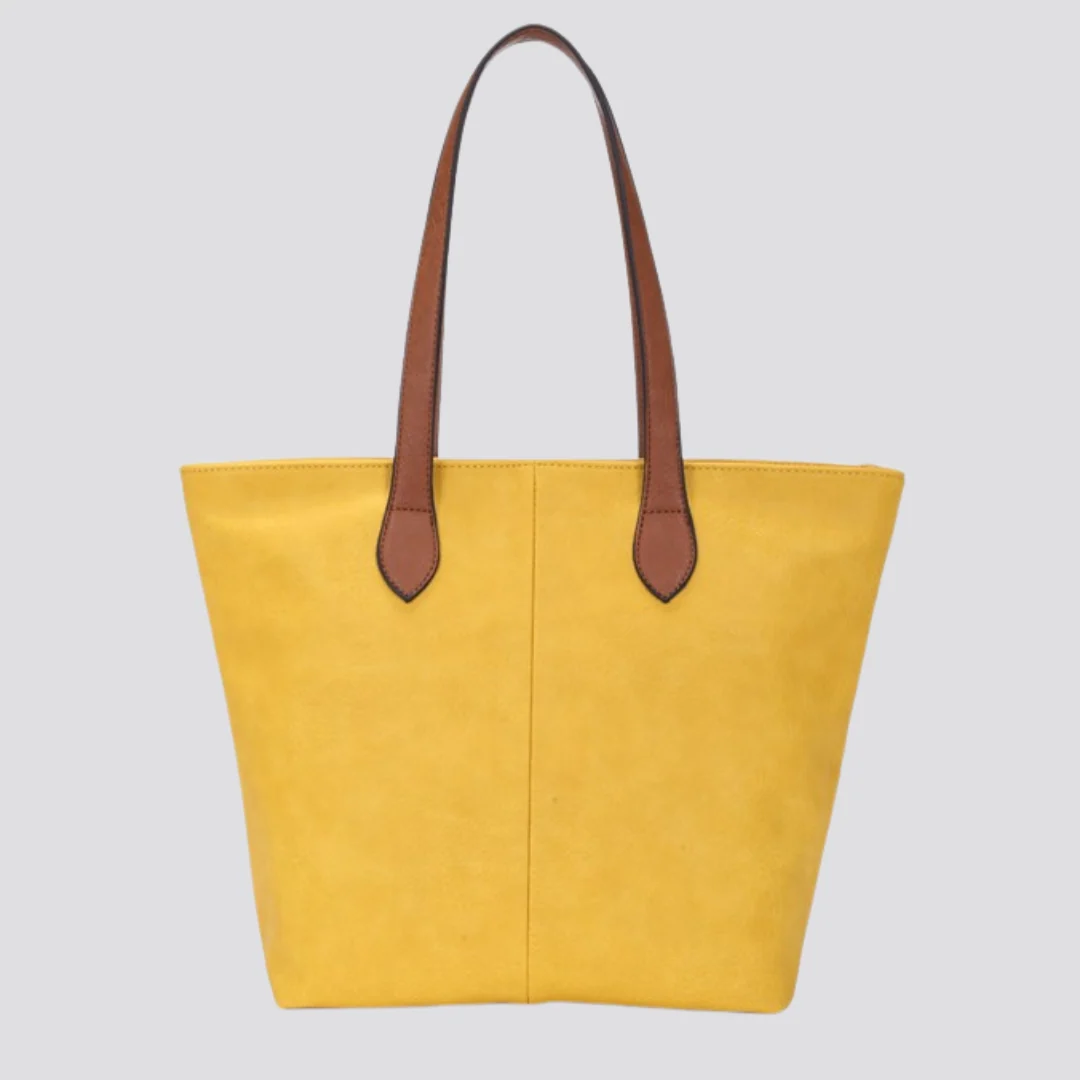Anna Shopper Tote Bag | Yellow