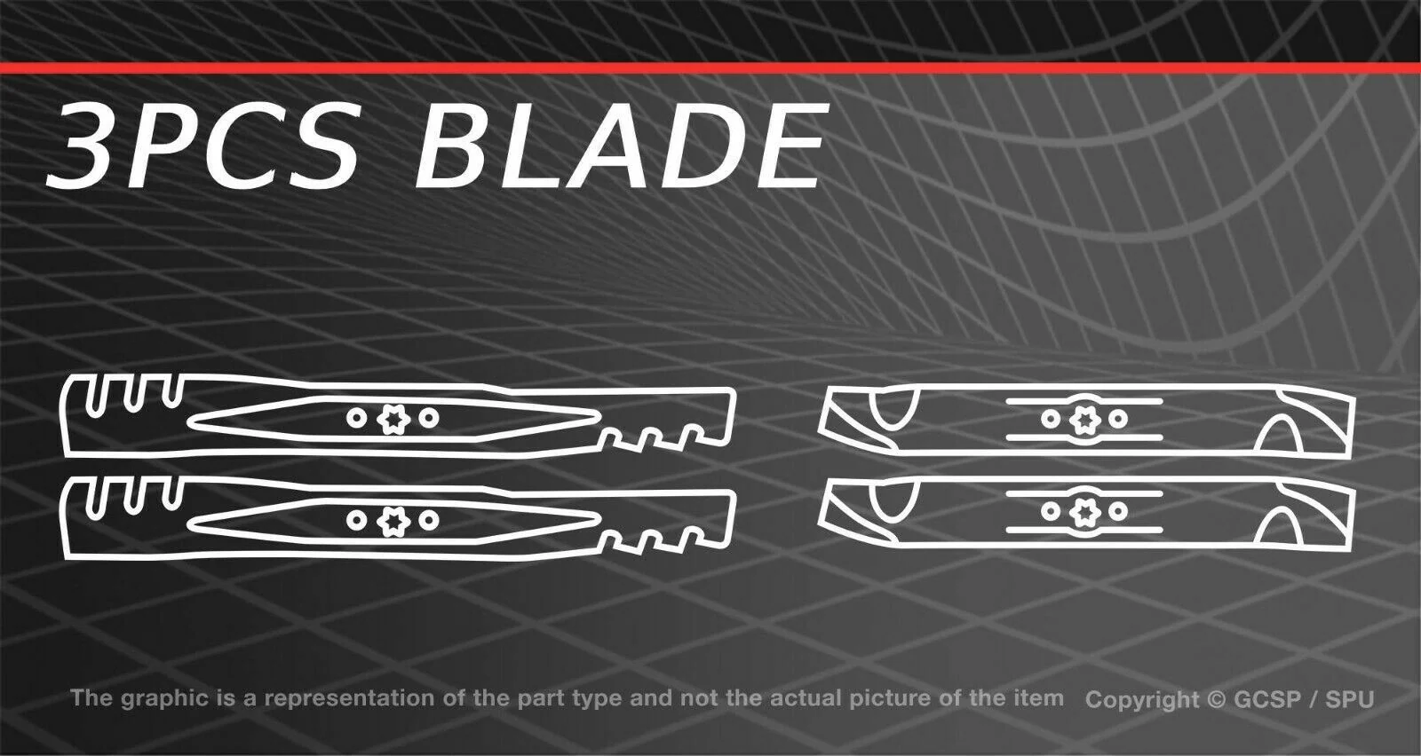 3PCS Blade For Cub Cadet ZT2-54 Ultima Zero Turn Mower 54