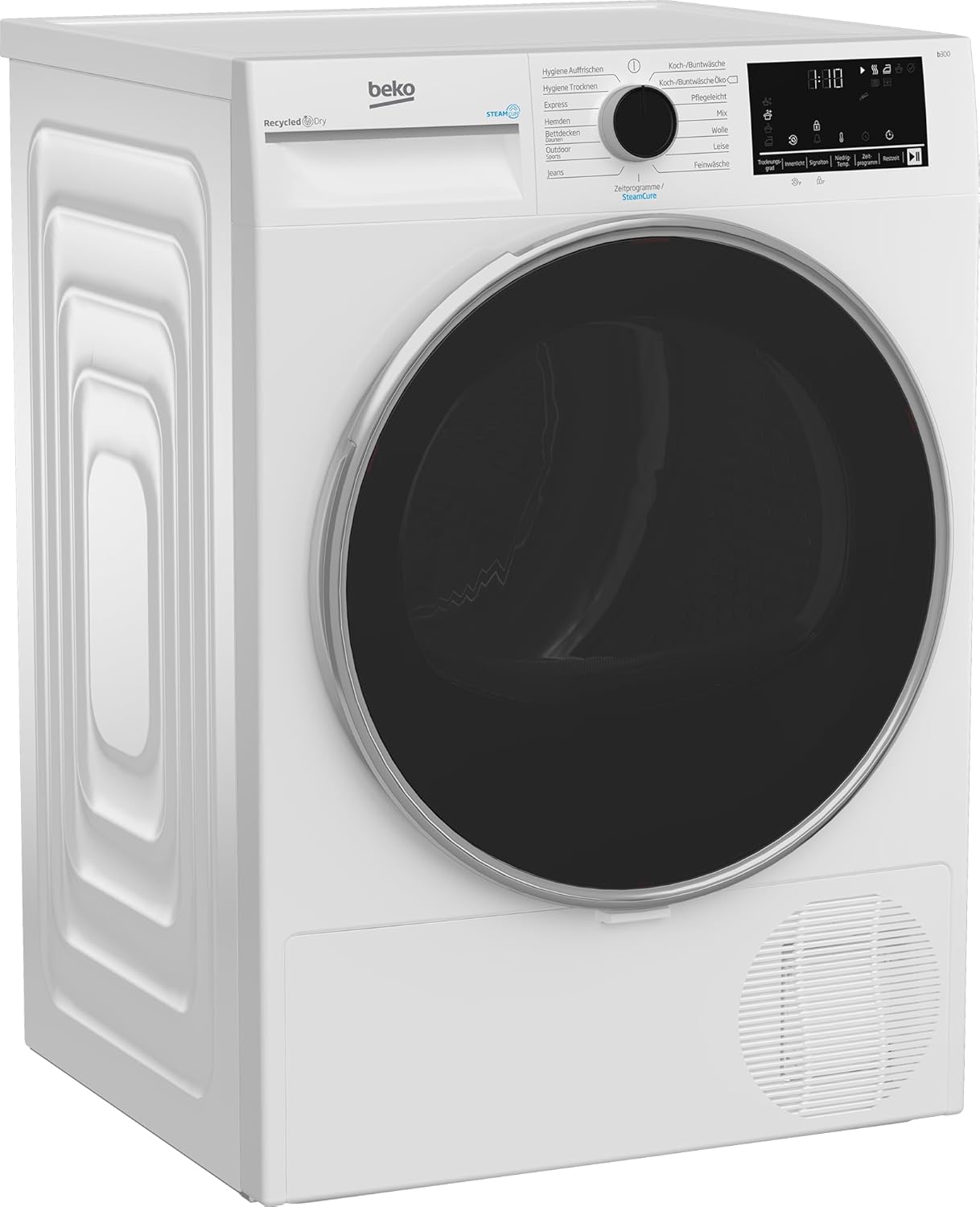 Beko Wäschetrockner 8kg, Stiftung Warentest GUT (2,5) , allergikergeeignet, Hygiene Trocknen, SteamCure Dampffunktion, 15 Programme, Express, B3T42249S, Weiß