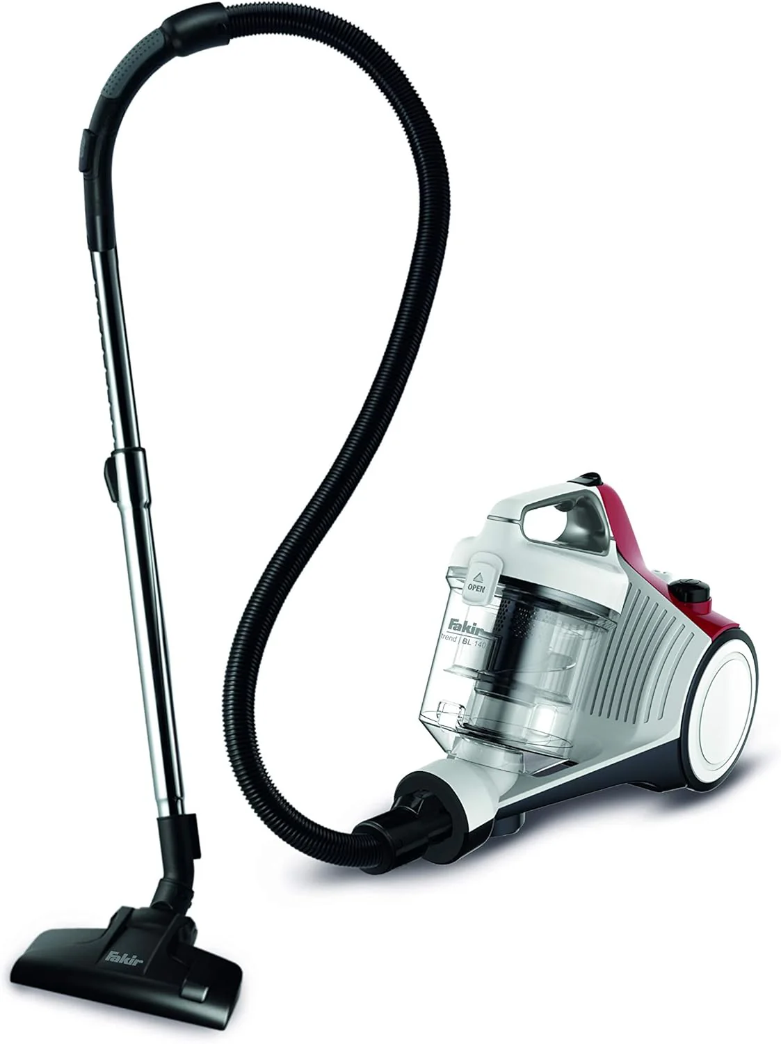 Fakir Apollo BL 150 - Zakloze stofzuiger I Cycloonstofzuiger met hoogvermogende motor, EPA 10 filter & combimondstuk, 800 W, blauw/zilver