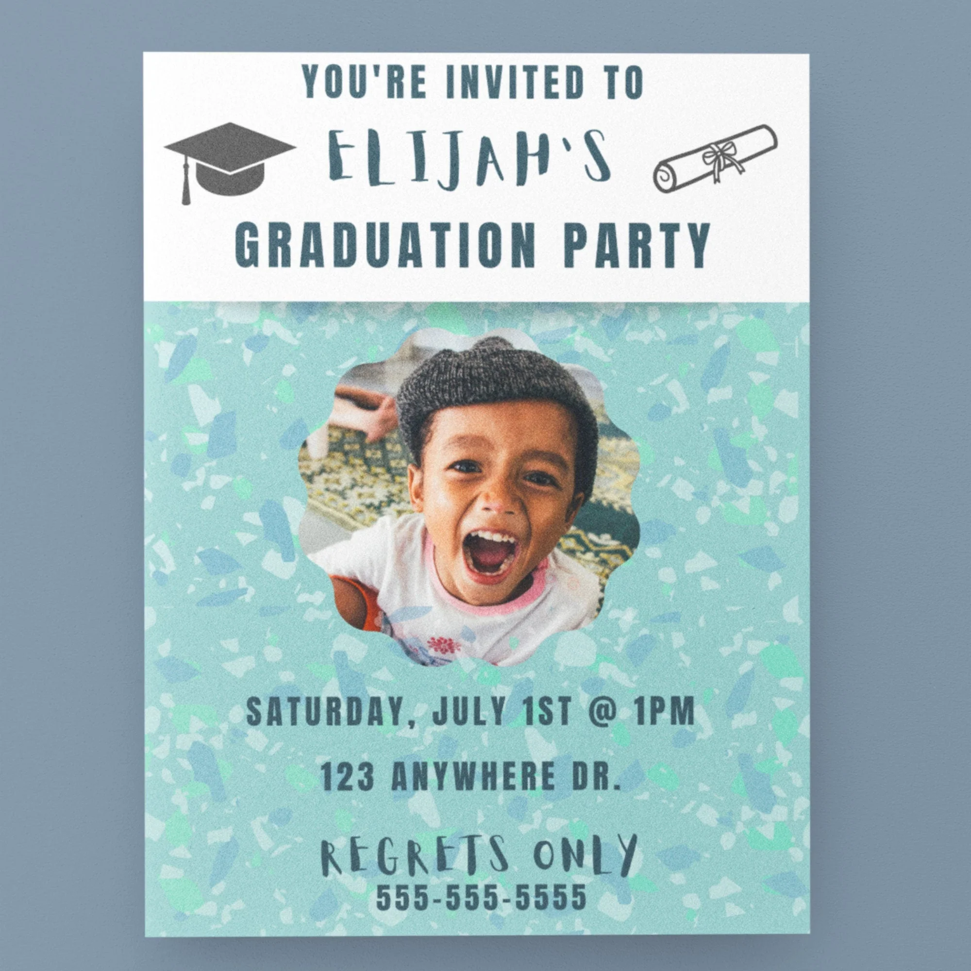 Kid's Graduation Party Invitation Template, Children's Graduation Party Invitation, Elementary Graduation Party Invitation