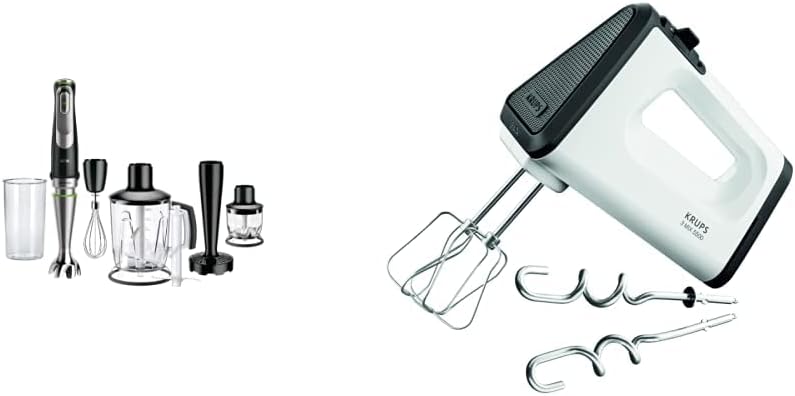 Braun MultiQuick 9 MQ 9187XLI Stabmixer – Pürierstab mit Active PowerDrive Technologie und 5 Zubehrteilen zum Zerkleinern, Stampfen, Rühren und Ice-Crushen, 1200 Watt, schwarz/Edelstahl