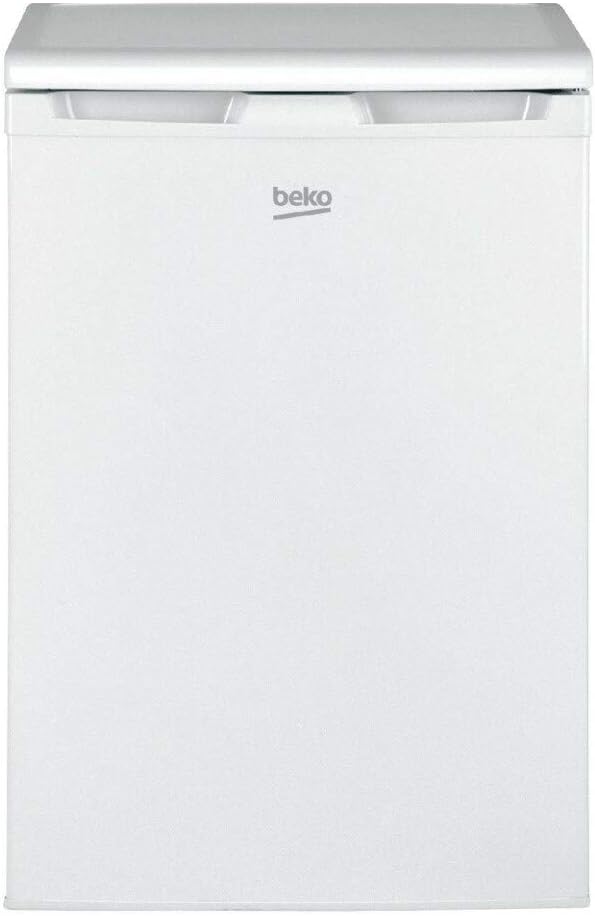 Beko TSE1424N b100 Tischkühlschrank, 128 l Gesamtrauminhalt, wechselbarer Türanschlag, gute Beleuchtung im Gerät, 37 dB, robuste Glasablagen, Weiß