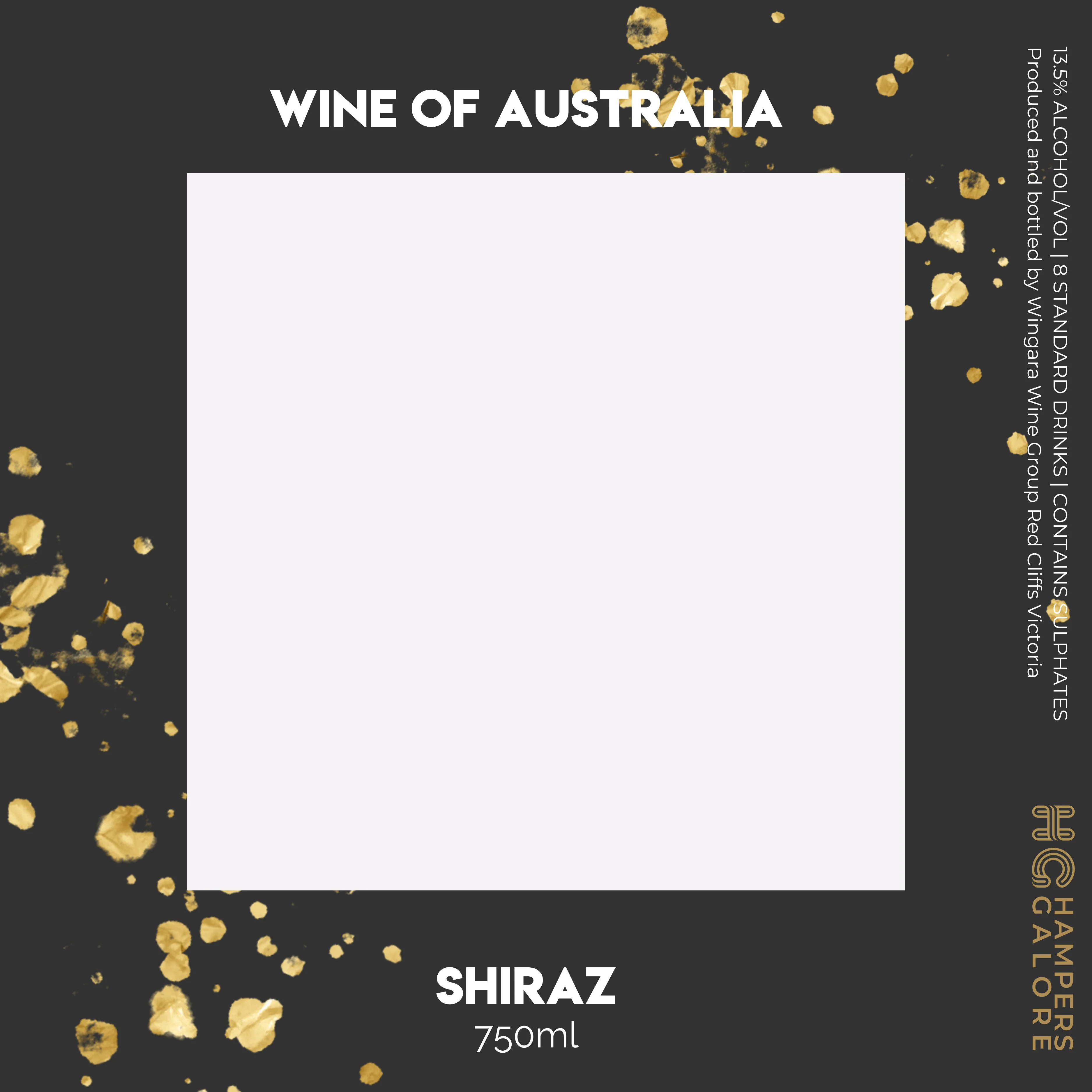 Black Gold Shiraz Wine Label