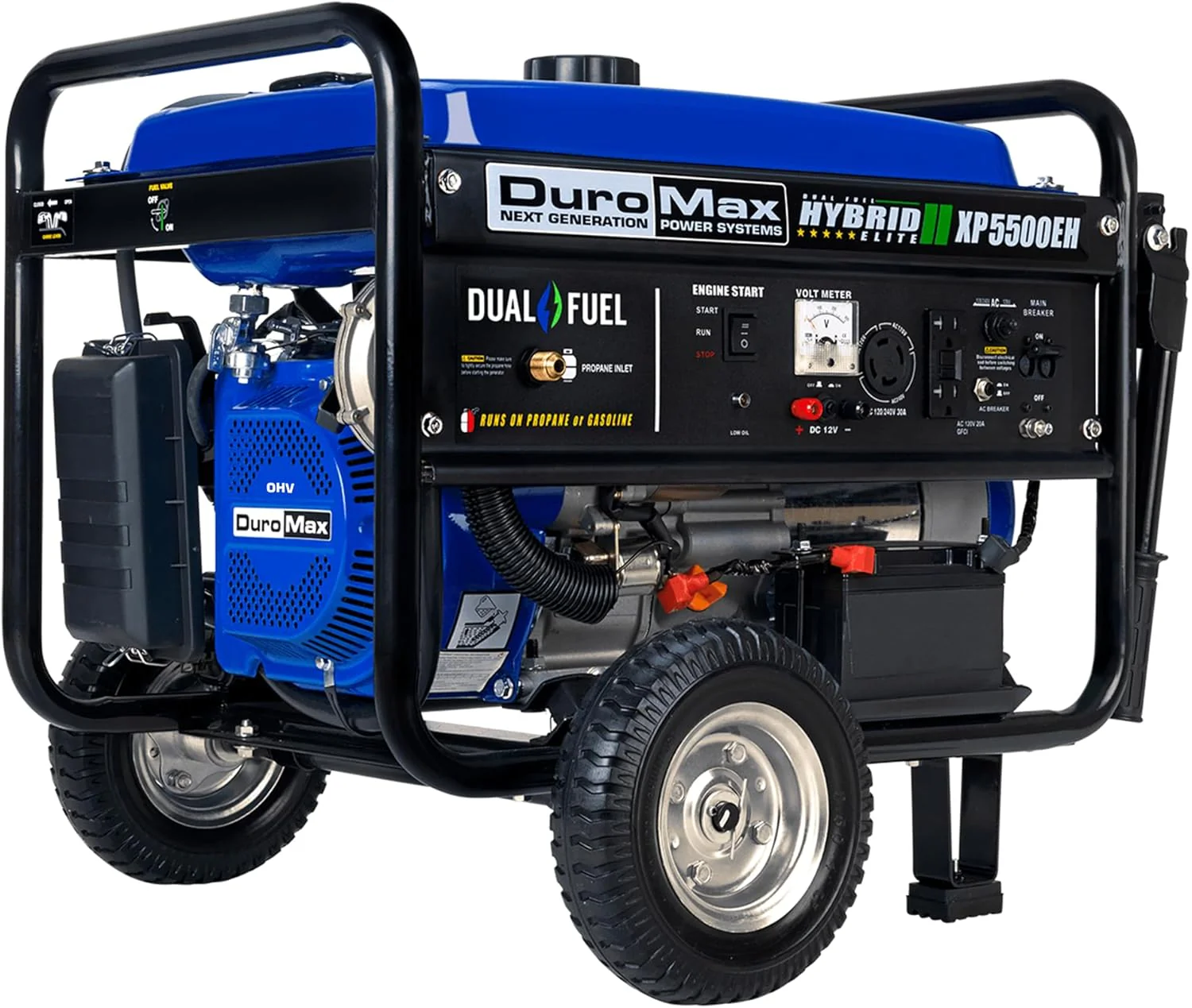 DuroMax XP13000EH 13.000-Watt Dual Fuel Portable Generator Gas & Propane Electric Start