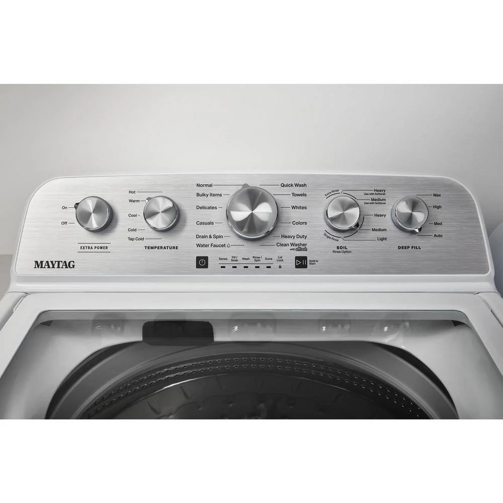 Maytag 4.8 cu. ft. Top Load Washer with Extra Power Boost, White – MVW5430MW