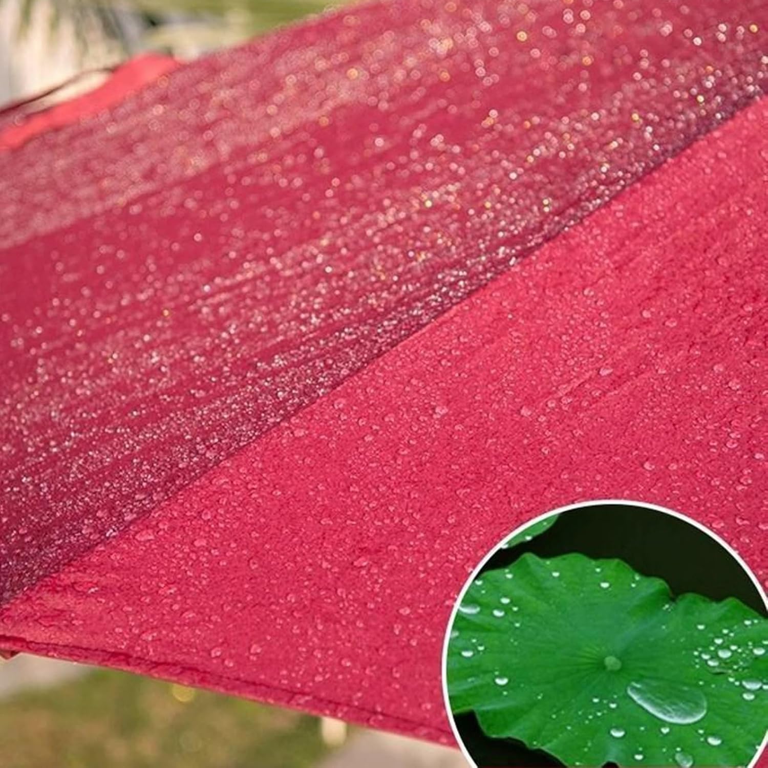 15 Fuß Großer Terrassenschirm (mit Sockel), Großer Doppelseitiger Rechteckiger Sonnenschirm for Den Außenbereich, Ideal for Terrassen, Balkone Und Hinterhöfe(Red,Large Base)
