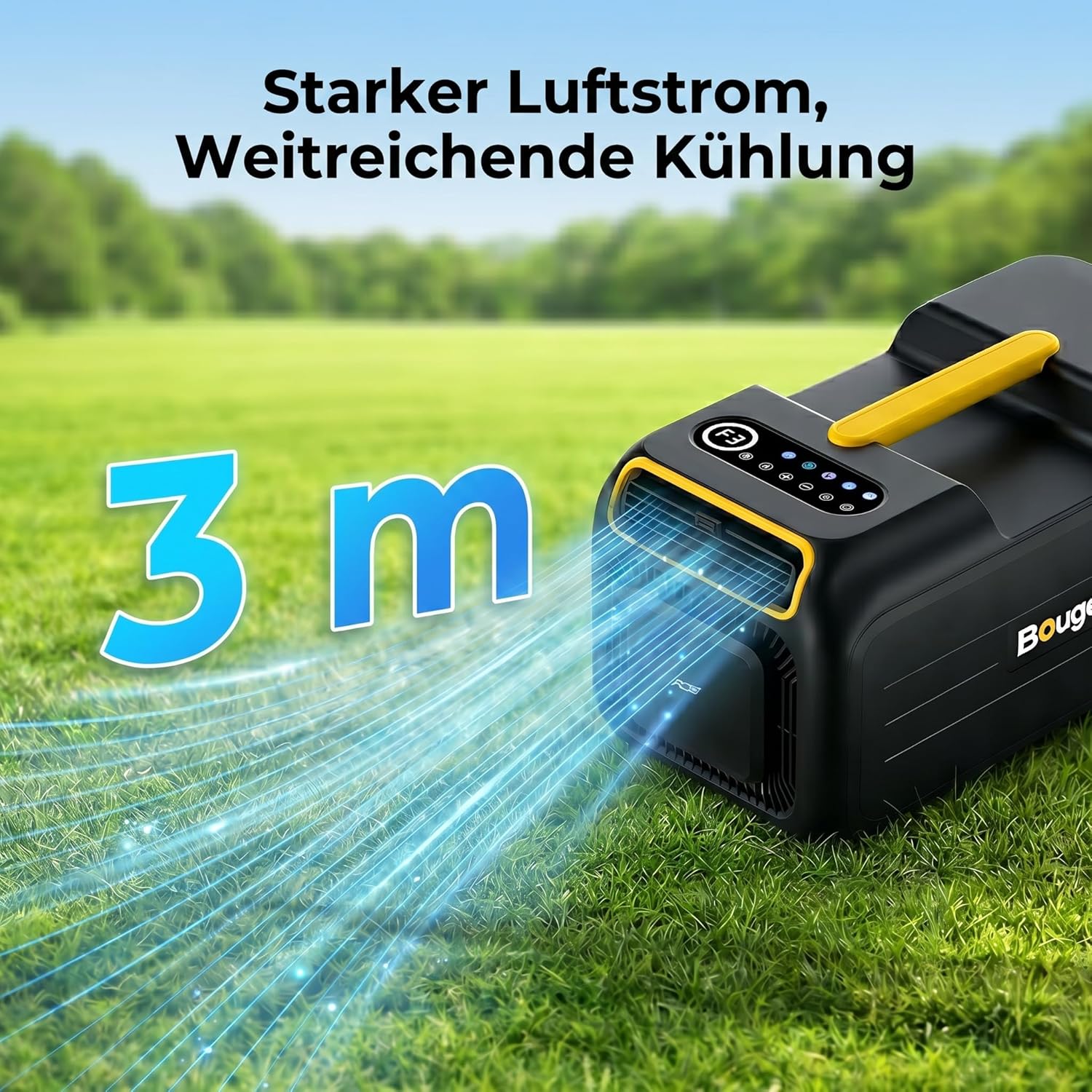 BougeRV 2026 PC35 Mobile Klimaanlage, 3500 BTU Tragbare Klimaanlage, 5 in 1 Klimagerät mit App, Kompakt mit Griff, AC 100V-240V, Camping Klimaanlage für Wohnmobil, Zelt, Lkw, Van