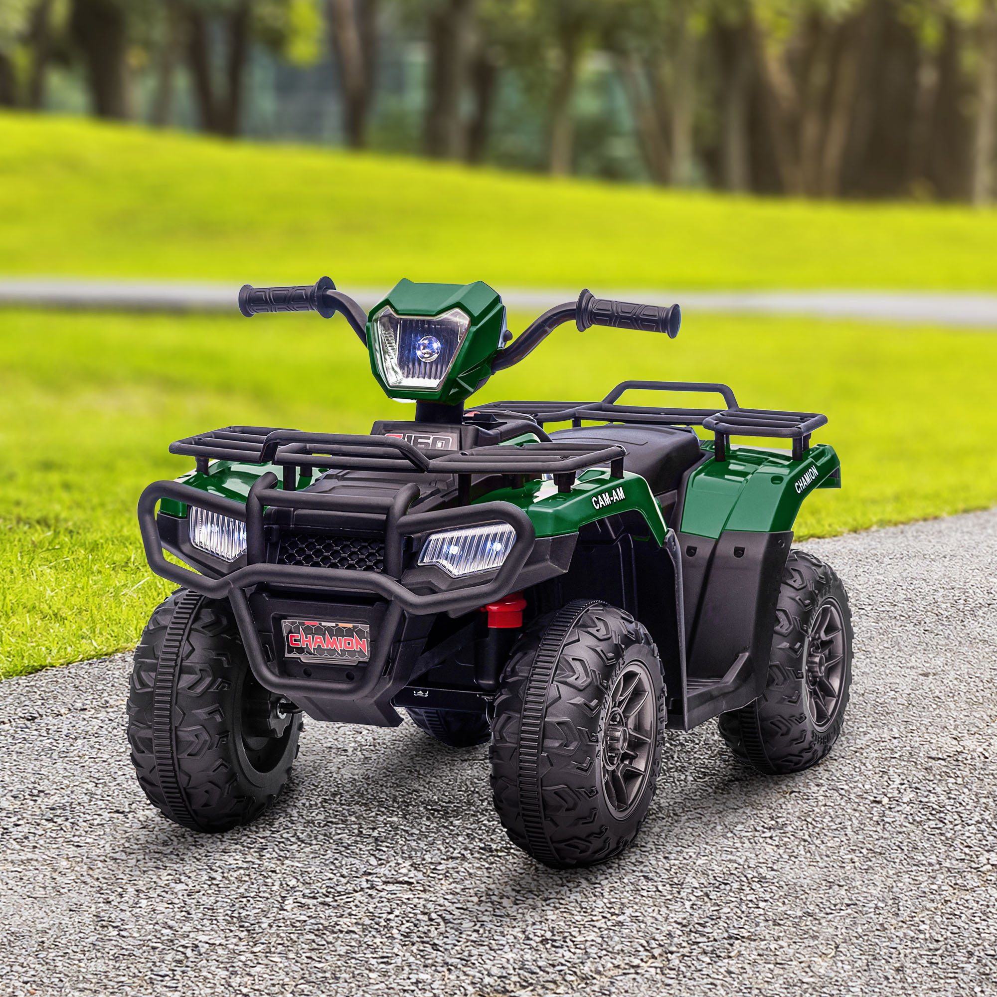 elektrische kinderquad, elektrische auto, elektrische quad, kindervoertuig, groen