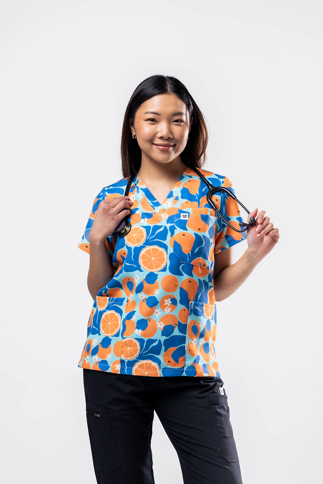 Orange Bliss Scrub Top