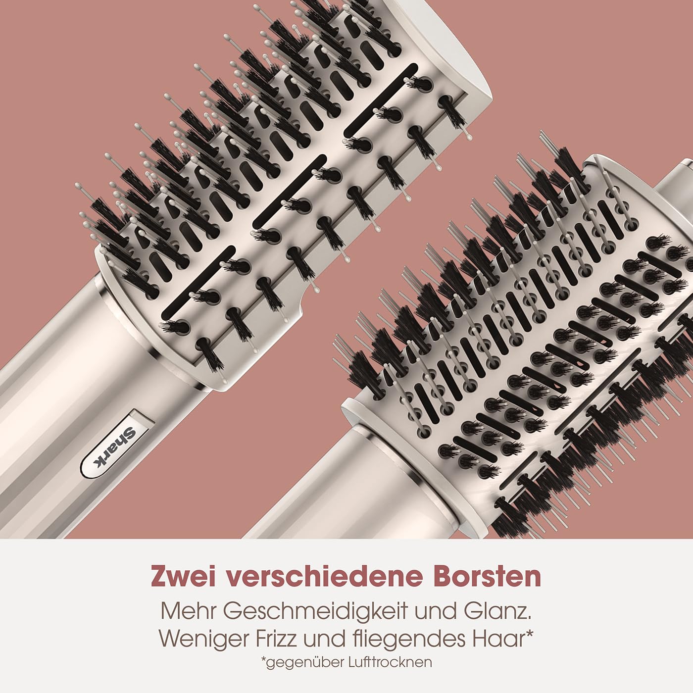 Shark FlexStyle 5-in-1 Luftstyler & Haartrockner, Auto-Wrap-Lockenaufsatz, Paddle-Bürste, Ovalbürste, Konzentrator, Diffusor, Aufbewahrungskoffer, Keine Hitzeschäden, Schwarz/Roségold, HD440EU