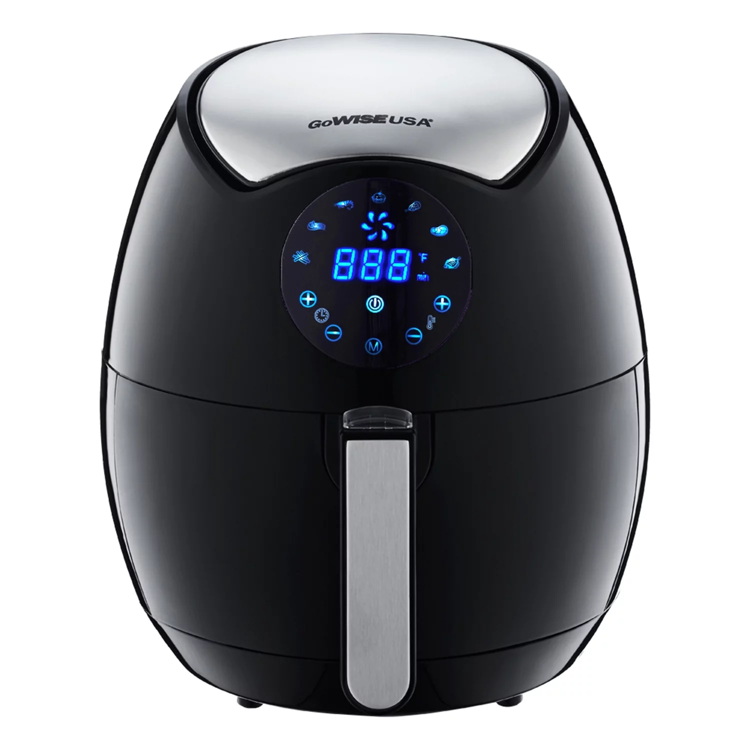 GoWISE USA GW22621 Elektrische heteluchtfriteuse 4e generatie, zwart, 3,7 pint, 1400 W, nieuw