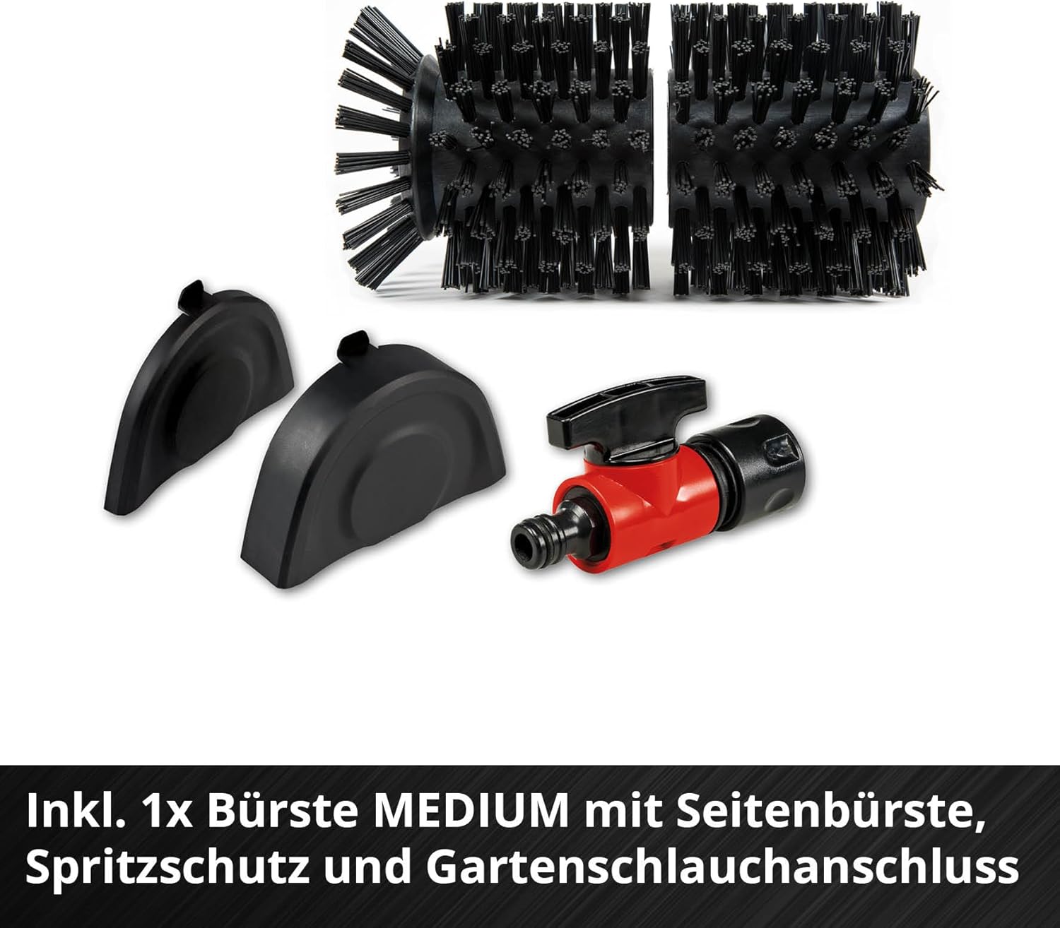 Einhell Akku-Oberflächenbürste PICOBELLA 18/215 Power X-Change (18 V, multifunktionell, integr. Gartenschlauchanschluss, inkl. Bürste MEDIUM, ohne Akku)
