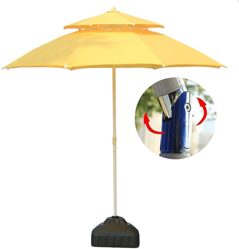 Garten Parasols Garten Terrasse Parasol Regenschirm, Schatten leicht Montage UV Schutz wasserdicht für Outdoor -Strand und Marktsonne Dach, rote Außenparasole