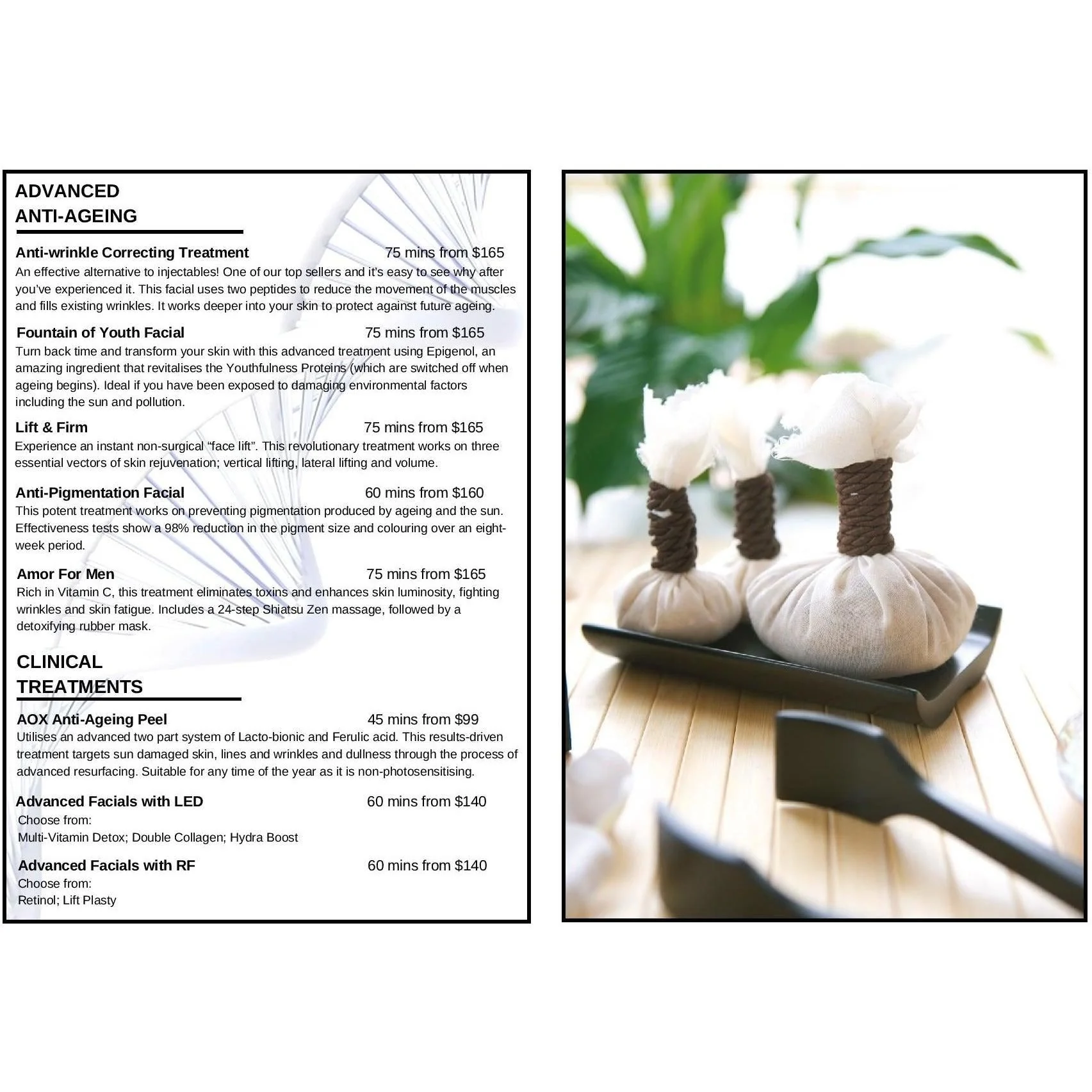 Treatment Menu