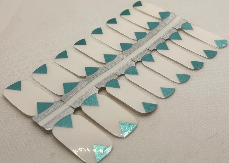 Blue Metallic Triangle (Transparent)