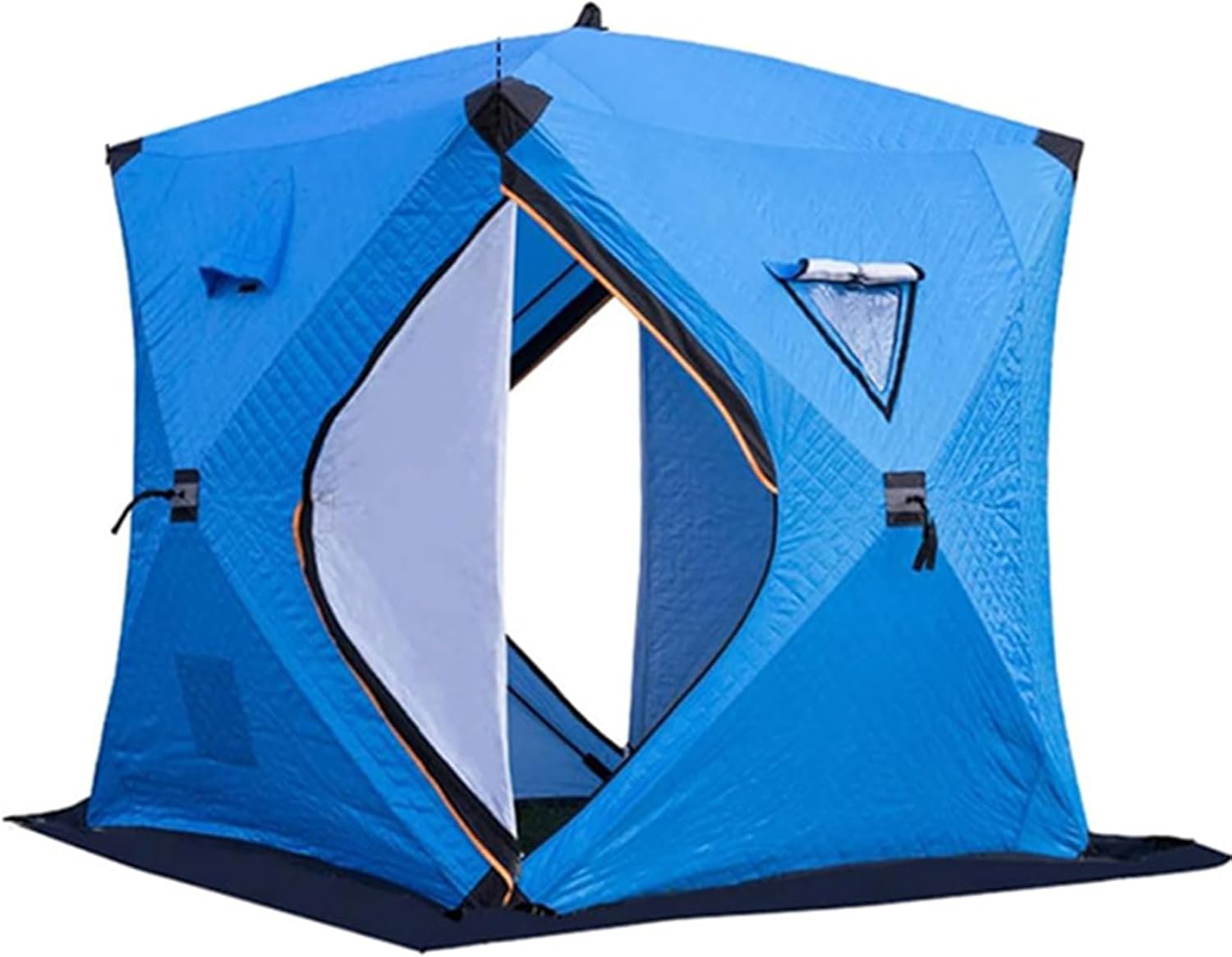 Isoliertes Eisangelzelt Für 3–5 Personen, Pop-Up-Hub-Stil-Eisangelunterstand, Tragbares Shanty-Eishaus Zum Eisangeln Mit Tragetasche, Thermisches Winter-Eishaus