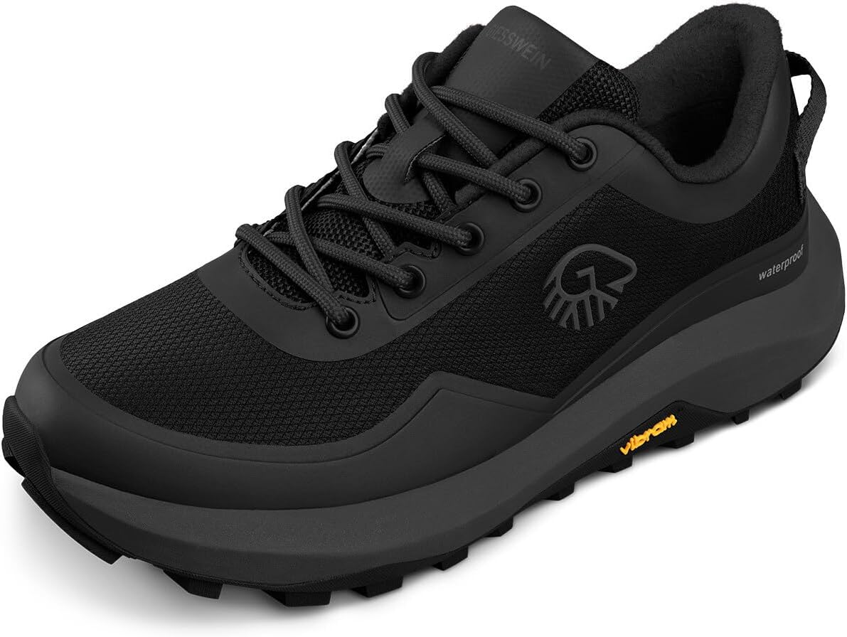 GIESSWEIN Wool Trail X Men - Wasserdichter Trailrunning Schuh mit Vibram Megagrip Sohle, Sportschuh mit dämpfender Eva Mittelsohle, Sneaker aus atmungsaktiver Merinowolle mit Wechselfußbett