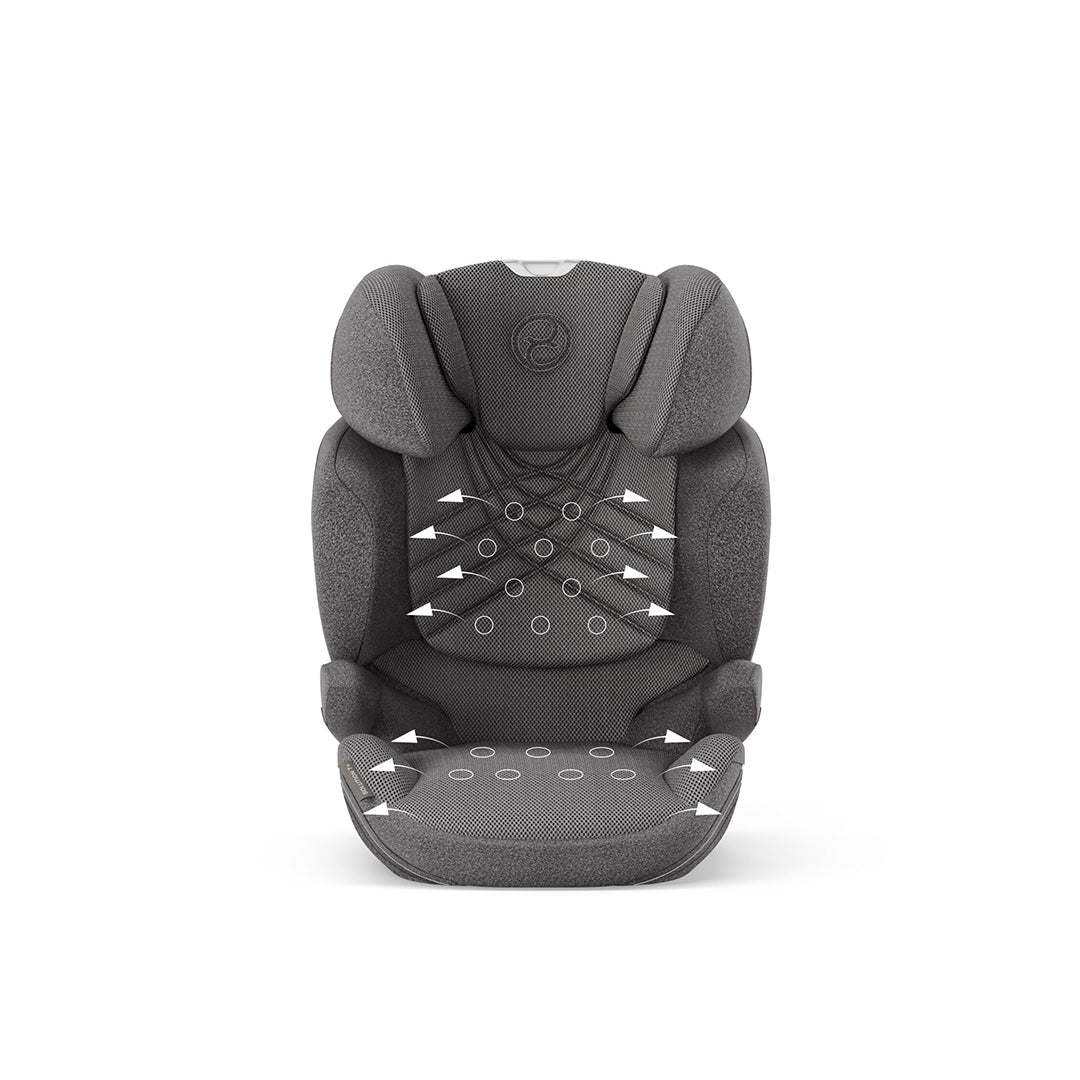 2025 CYBEX Solution T i-Fix Plus kinderzitje �C Groep 2/3, Mirage Grijs, met ISOFIX & in hoogte verstelbare hoofdsteun