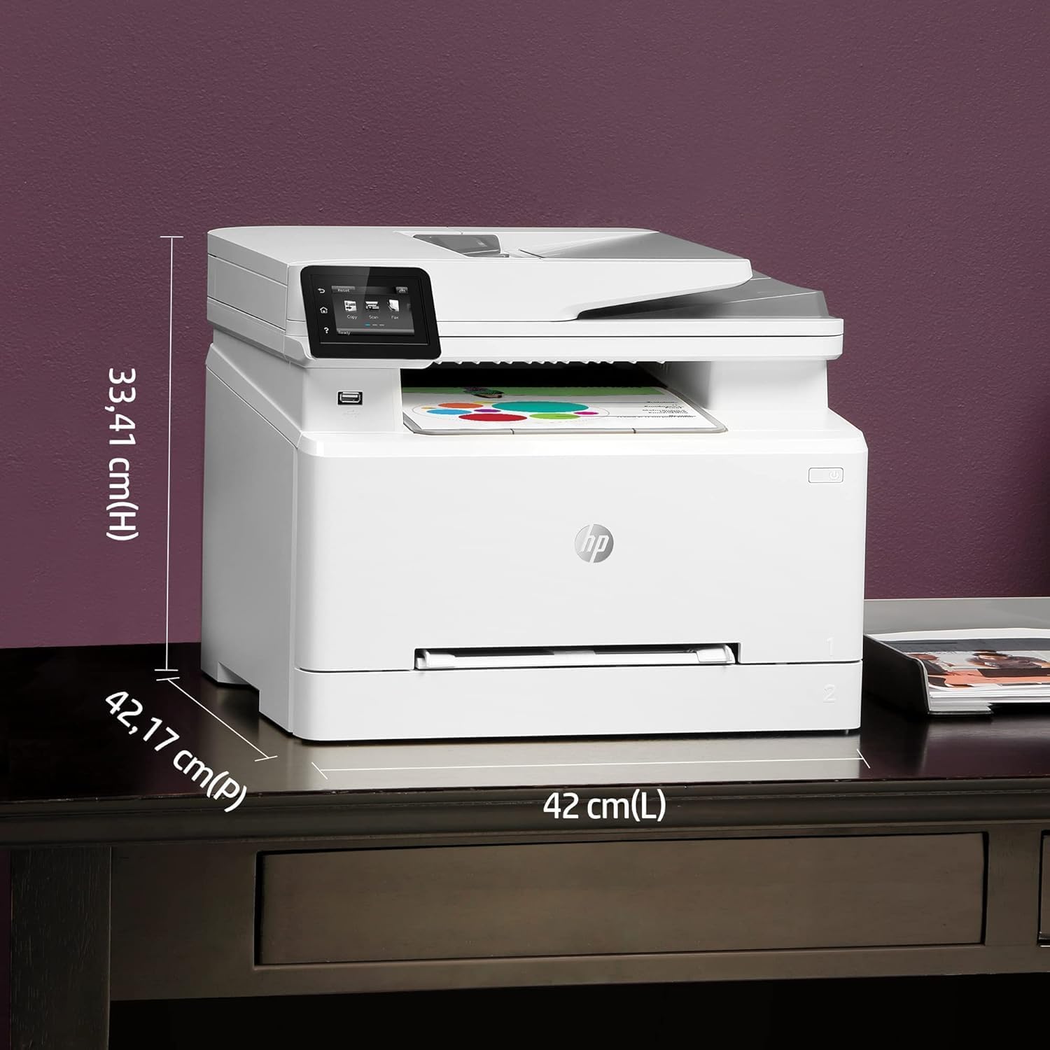 HP Color LaserJet Pro MFP 3302fdwg Multifunktions-Farblaserdrucker, Fax, Automatischer beidseitiger Druck, Touchscreen, Wi-Fi, Ethernet, USB, HP Wolf Pro Security
