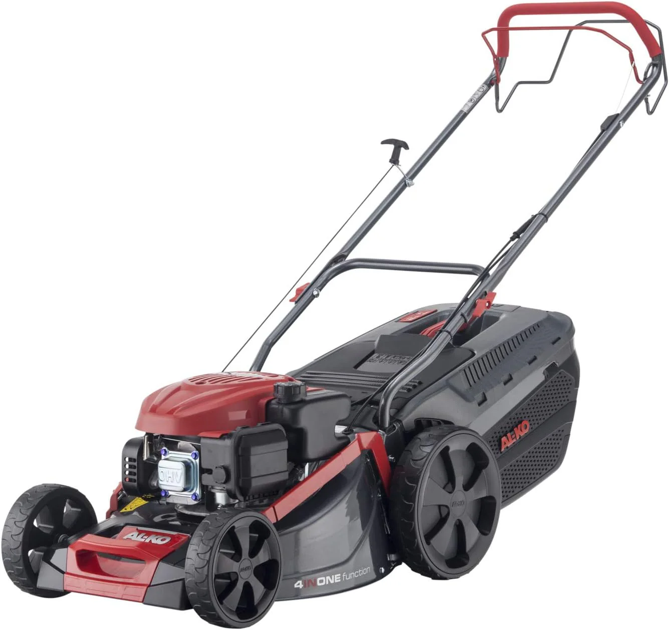 AL-KO Benzine grasmaaier Comfort 46.0 SP-A Plus (46 cm maaibreedte, 2.1 kW motorvermogen, Robuuste plaatstalen behuizing, Achterwielaandrijving, Mulchfunctie, Zij-uitworp, voor gazons tot 1400 m2)